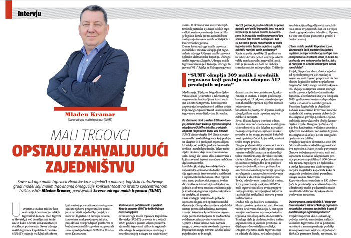 Intervju predsjednika SUMT-a u magazinu JaTrgovac